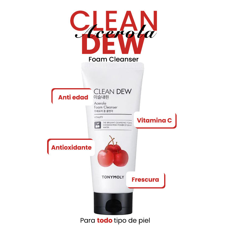 Espuma limpiadora de acerola Clean Dew