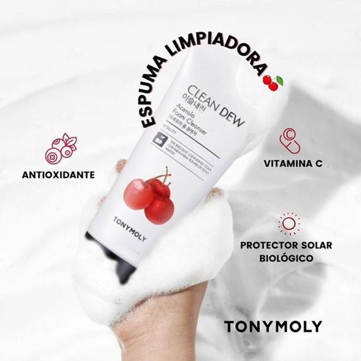 Espuma limpiadora de acerola Clean Dew