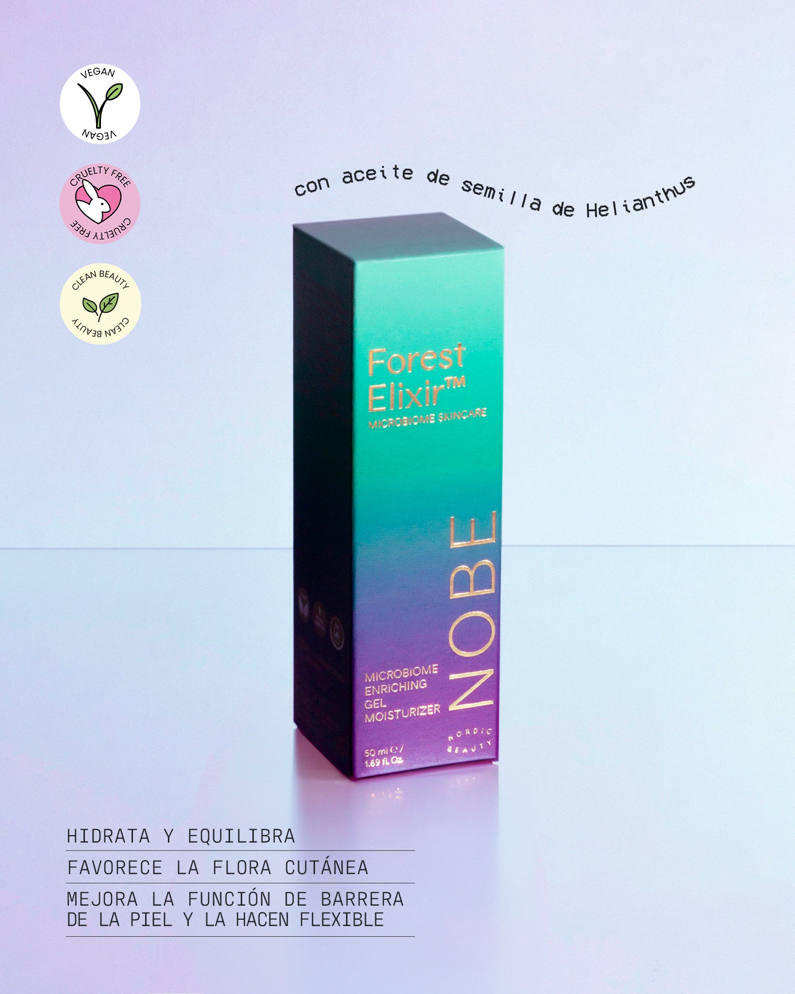 Gel Hidratante Enriquecedor del Microbioma 50 ml NOBE Forest Elixir