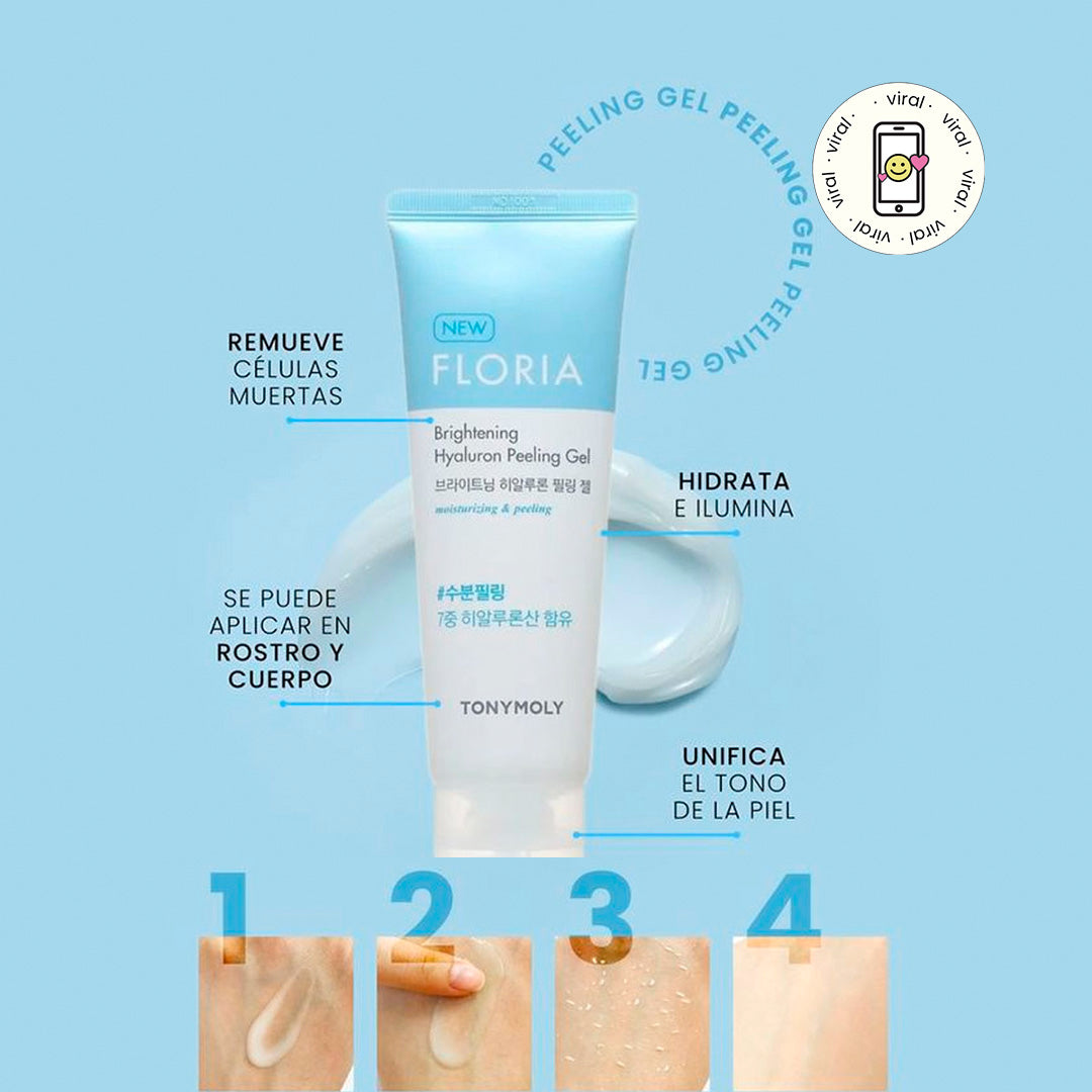 Gel exfoliante con ácido hialurónico Floria Brightening