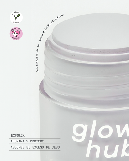 Mascarilla facial purificante e iluminadora en barra Glow Hub