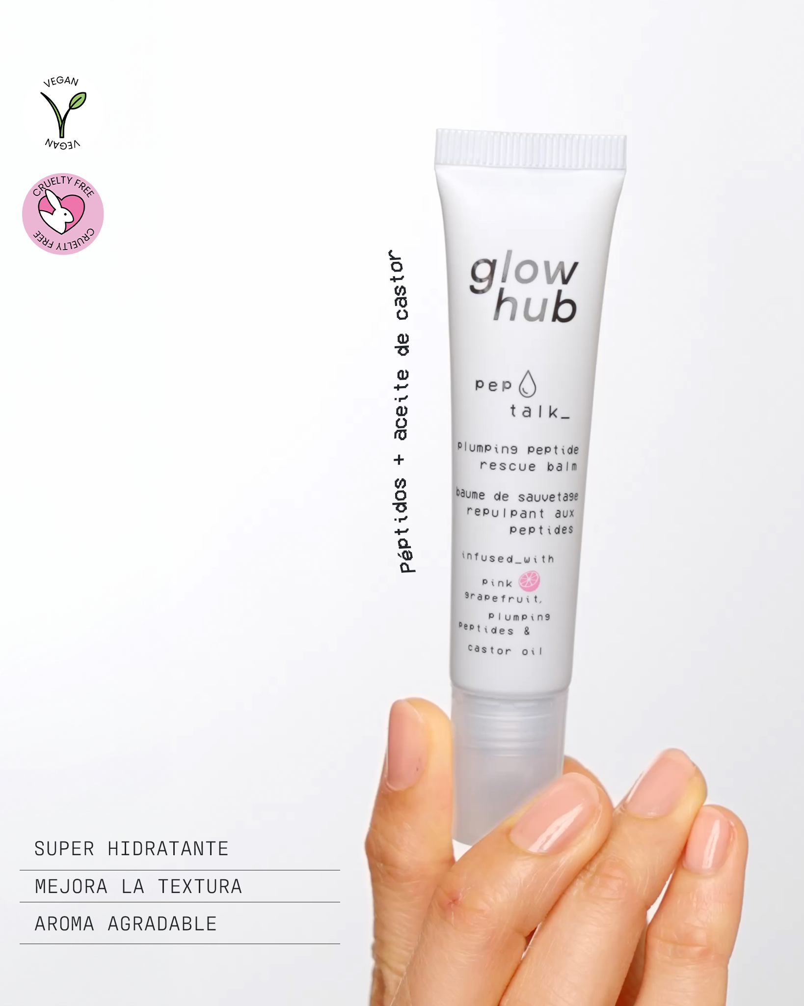 Bálsamo voluminizador de labios Pep talk Glow hub