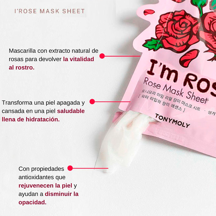 Mascarilla hidratante de Rosa - I&