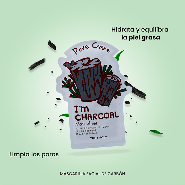 Mascarilla para poros con Carbón activado - I´m Charcoal