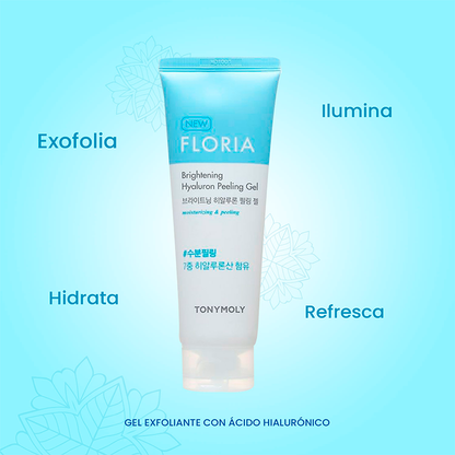 Gel exfoliante con ácido hialurónico Floria Brightening