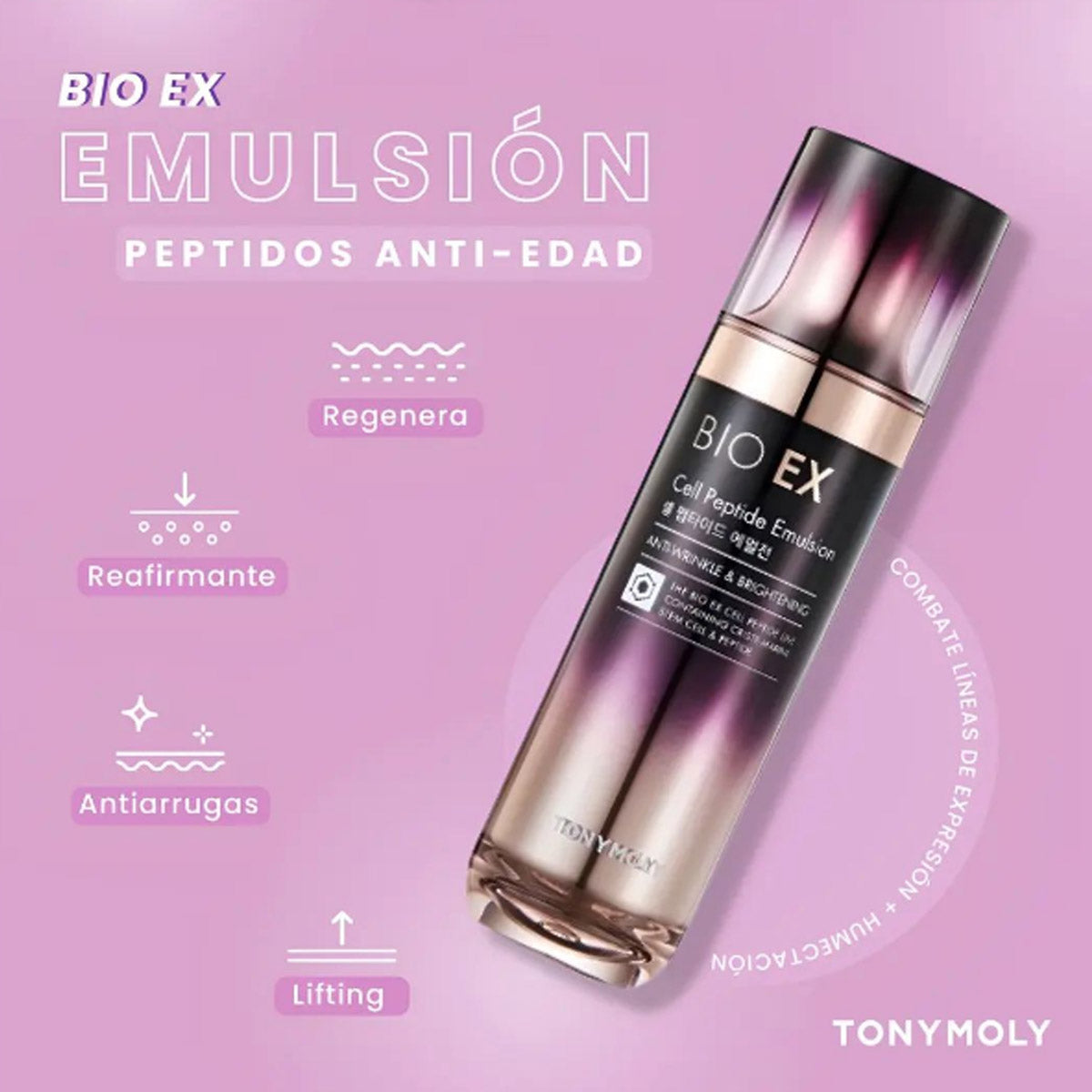 Emulsión facial de peptidos anti-edad Bio Ex