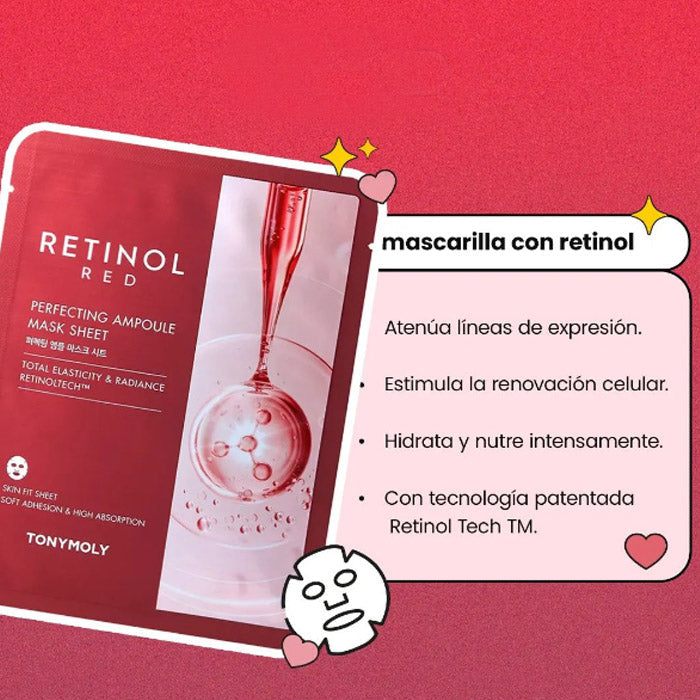 Set de 5 mascarillas intensivas anti arrugas - Red Retinol